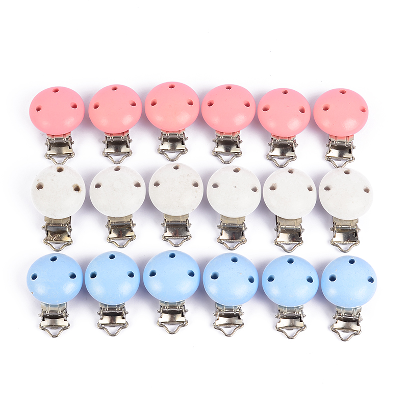Baby Products Wholesale - 10 adet Yuvarlak Ahşap Emzik Klip